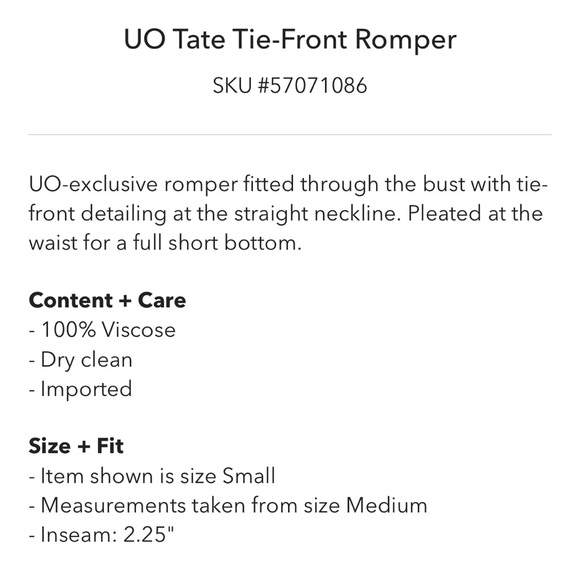 Urban Outfitters UO Tate Tie-Front Romper Strawberry Maroon Ruffle Cottage Core - Picture 4 of 4